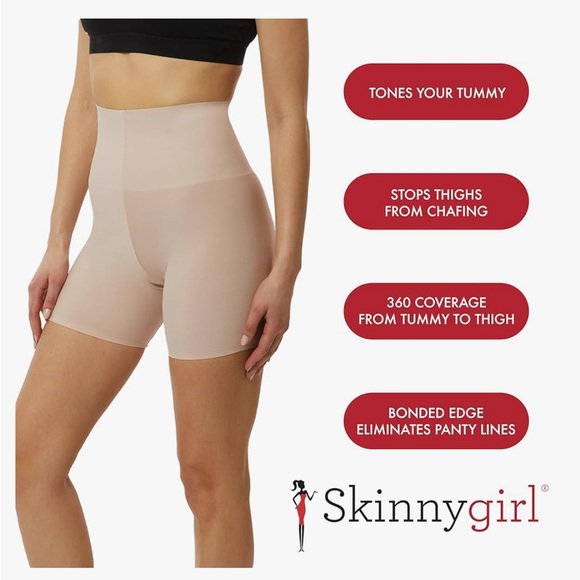 Skinnygirl | High Waist Laser Shaping Shorts | S - Picture 2 of 9